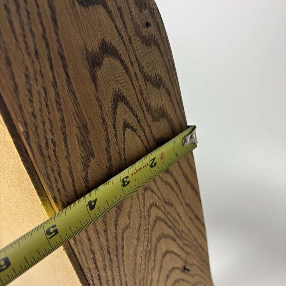 Solid Oak Wood Wall Magazine Book Shelf Double Toilet Paper Holder Vintage - Picture 10 of 10